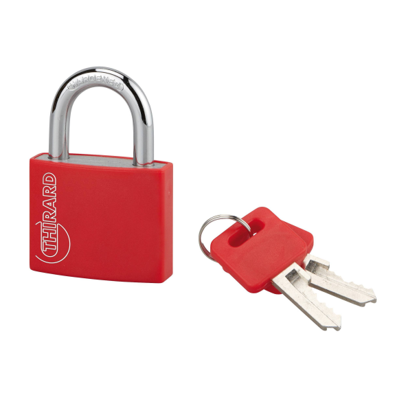 Cadenas à clé TYPE 1 aluminium color 40 mm rose-Lire la description
