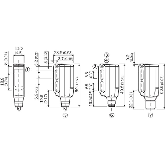 Cellule Barrage (E+R) PNP P=10m PinPoint LO/DO / M12 4P+C0.12m-Lire la description