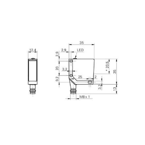 Cellule Bar. reflex PNP P=5m LR DO Métal 10-30Vdc / M08 4P Cellule Bar. reflex PNP P=5m LR DO Métal 10-30Vdc / M08 4P-Lire la description
