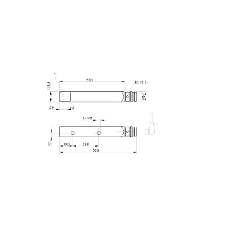 Cellule Barrage (R) Rect. PNP P=3m Laser LO Métal Radial / M08 3P-Lire la description