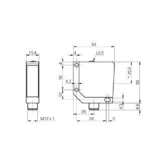 Cellule Bar. reflex transp. PNP P=4m Teach LR DO / M12 4P-Lire la description