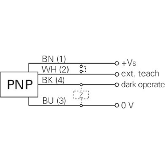 Cellule Bar. reflex transp. PNP P=4m Teach LR DO / M12 4P-Lire la description