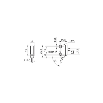 Cellule Bar. reflex PushPull P=4m Teach IOL PinPoint LO/DO Câble 2m-Lire la description
