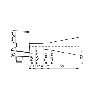 Cellule Bar. reflex transp Push-pull P=5m Teach Inox LO/DO Inox / C2m-Lire la description