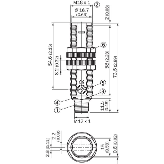 Cellule Barrage M18 PNP P=15m Pot. IR LO/DO Plast. Axial / M12 4P-Lire la description