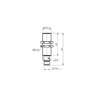 Cellule Bar. reflex M18 PNP P=2,5m LR DO Métal Axial / M12 4P-Lire la description