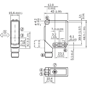Cellule EAP PNP P=150mm PinPoint LO/DO / M12 4P-Lire la description