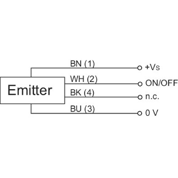 Cellule Barrage (E) M18 P=55m Pot. Laser Métal Axial / M12 4P-Lire la description