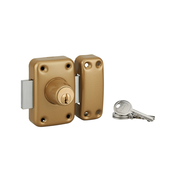 Verrou pour porte d'entrée vitrée Capital à cylindre double 50 mm-Lire la description