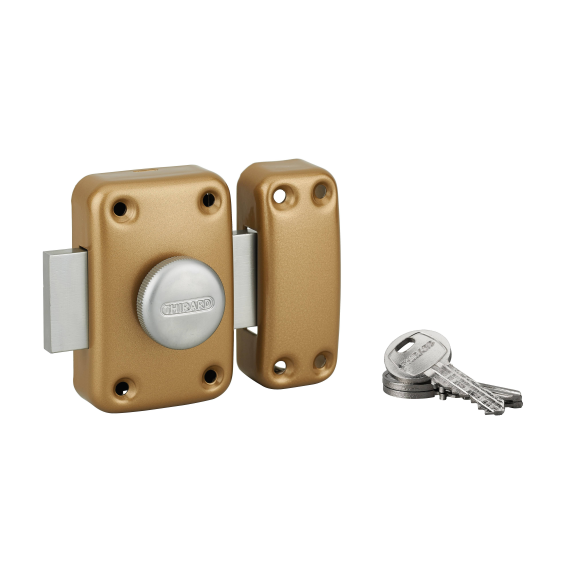 Verrou pour porte d'entrée Capital à bouton et cylindre 30 mm Verrou pour porte d'entrée Capital à bouton et cylindre 30 mm-Lire la description