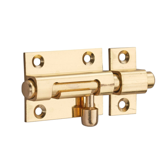 Verrou pour porte de meuble targette laiton 40 mm-Lire la description