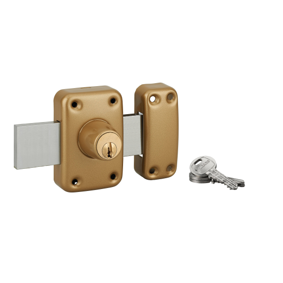 Verrou pour porte de cave et garage Capital à cylindre double 30 mm pêne 160mm-Lire la description
