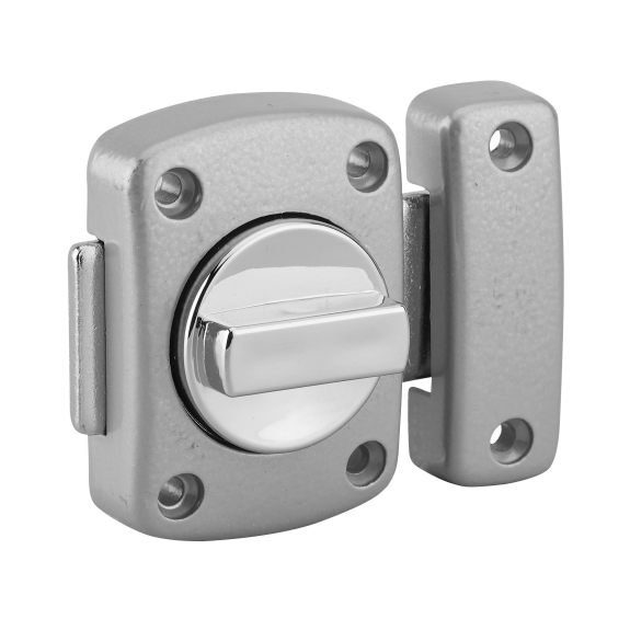 Verrou pour porte de meuble Alouette 40 mm epoxy argent-Lire la description