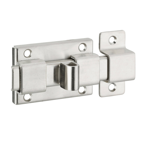 Verrou pour porte de meuble targette inox pêne plat 65 mm-Lire la description