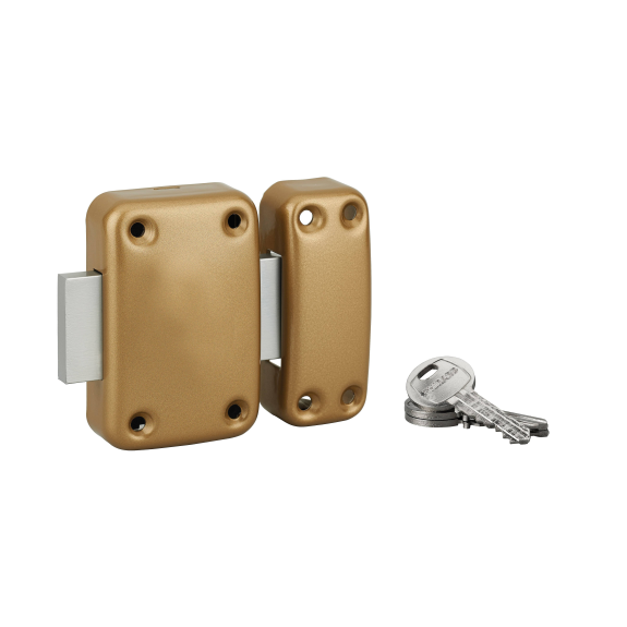 Verrou pour porte de cave et garage Capital sans bouton 40 mm-Lire la description