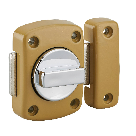 Verrou pour porte de meuble Alouette 40 mm epoxy bronze-Lire la description