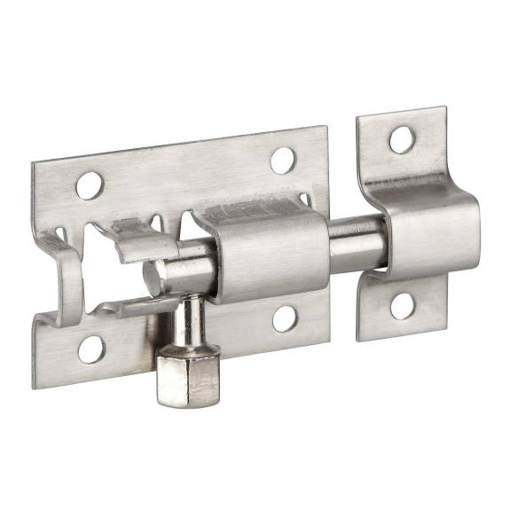 Verrou pour porte de meuble targette inox pêne rond 38 mm-Leggi tutto