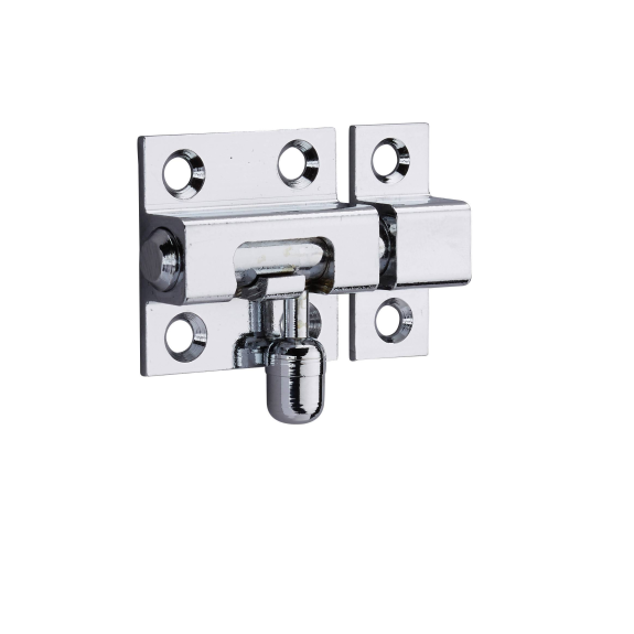 Verrou pour porte de meuble targette laiton chromé 30 mm-Lire la description