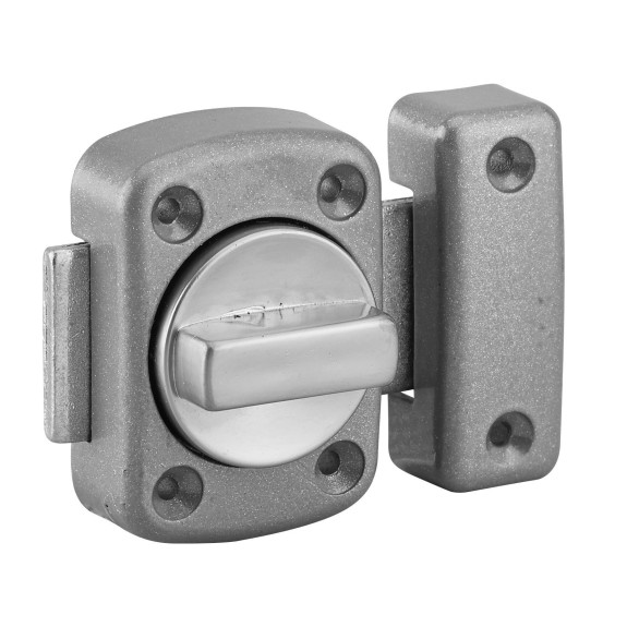 Verrou pour porte de meuble Alouette 30 mm epoxy argent-Lire la description
