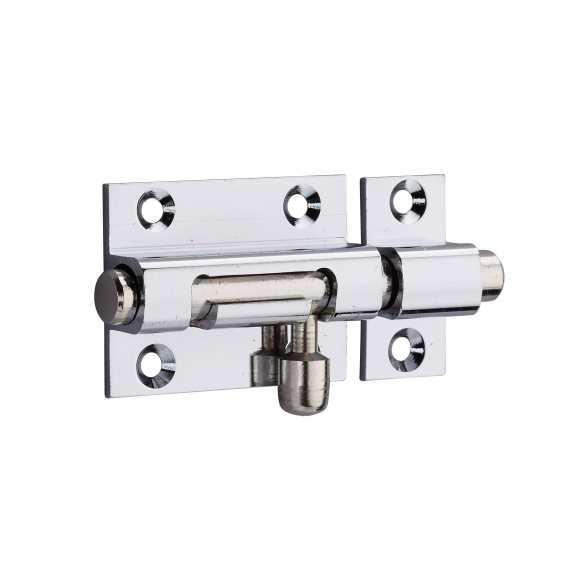 Verrou pour porte de meuble targette laiton chromé 40 mm-Lire la description