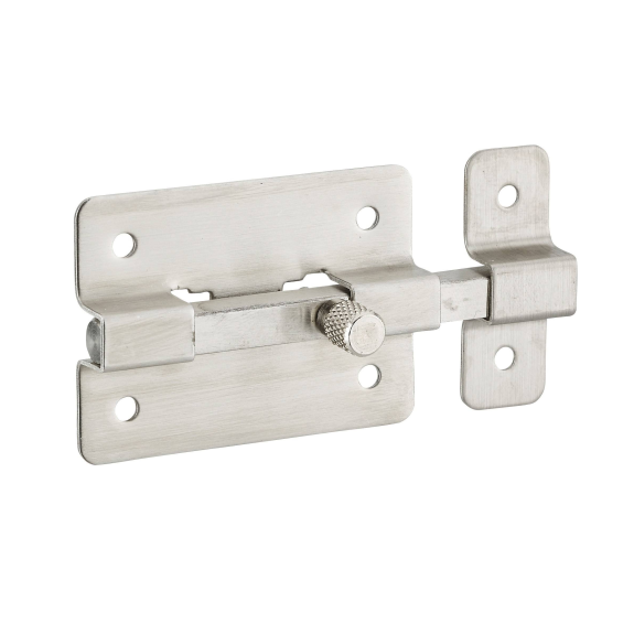 Verrou pour porte de meuble targette inox pêne plat 50 mm-Lire la description