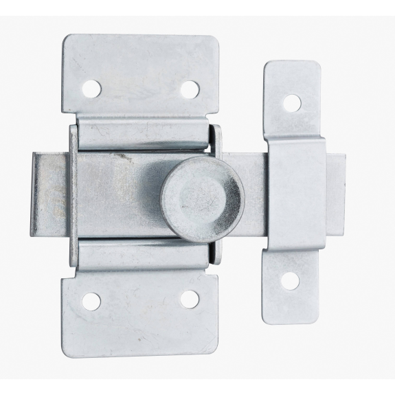 Verrou pour porte de meuble targette zinguée pêne plat 40 mm-Lire la description