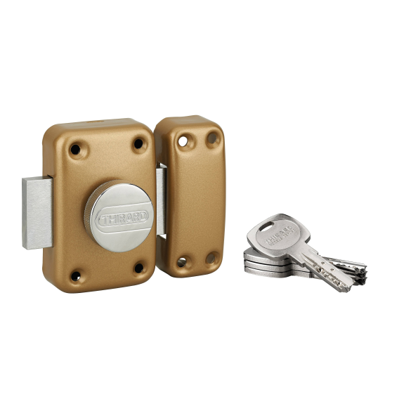 Verrou pour porte d'entrée Transit 2 à bouton et cylindre 80 mm-Leggi tutto