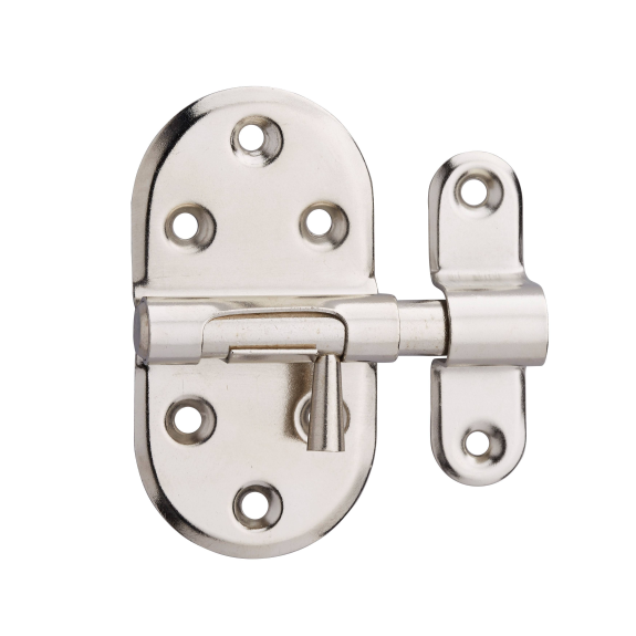 Verrou pour porte de meuble targette nickelée 40 mm-Lire la description
