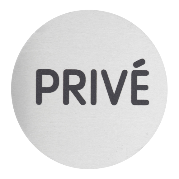 Plaque signalétique Disque signalétique Ø 80mm privé avec adhésif-Lire la description