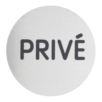 Plaque signalétique Disque signalétique Ø 80mm privé avec adhésif-Lire la description