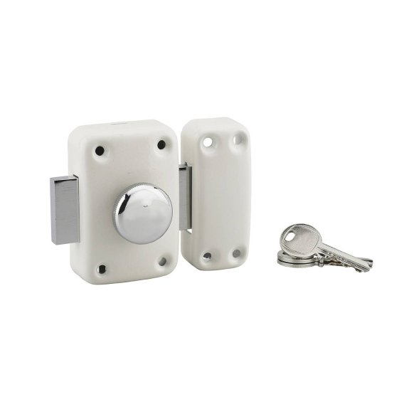 Verrou pour porte d’entrée à cylindre - 45 mm-Lire la description