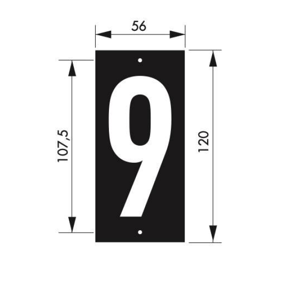 Plaque signalétique 56x130mm 9" à visser"-Lire la description