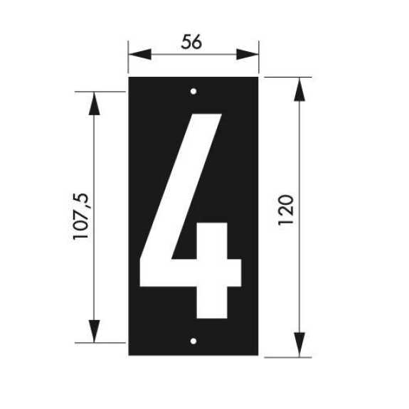 Plaque signalétique 56x130mm 4" à visser"-Lire la description