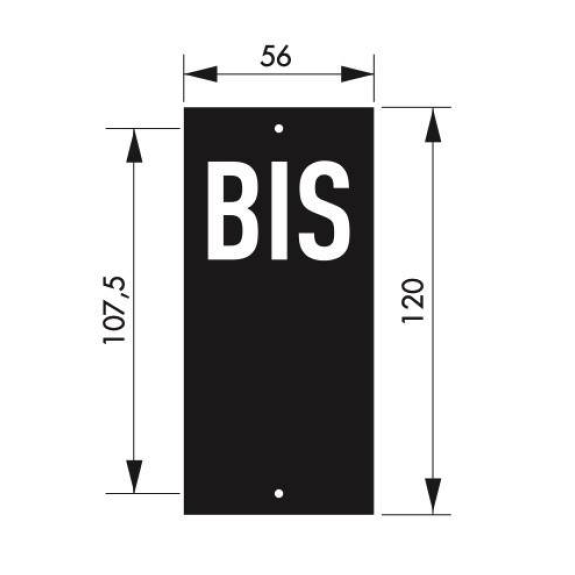 Plaque signalétique 56x130mm bis" à visser"-Lire la description