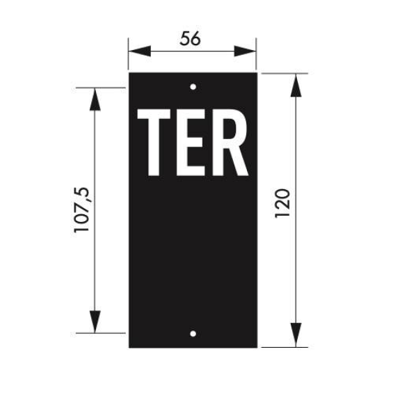 Plaque signalétique 56x130mm ter" à visser"-Lire la description