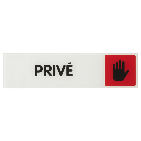 Plaque signalétique 170x45mm privé" avec adhésif"-Lire la description