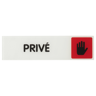 Plaque signalétique 170x45mm privé" avec adhésif"-Lire la description