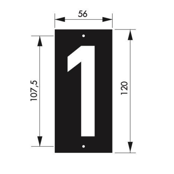 Plaque signalétique 56x130mm 1" à visser"-Lire la description