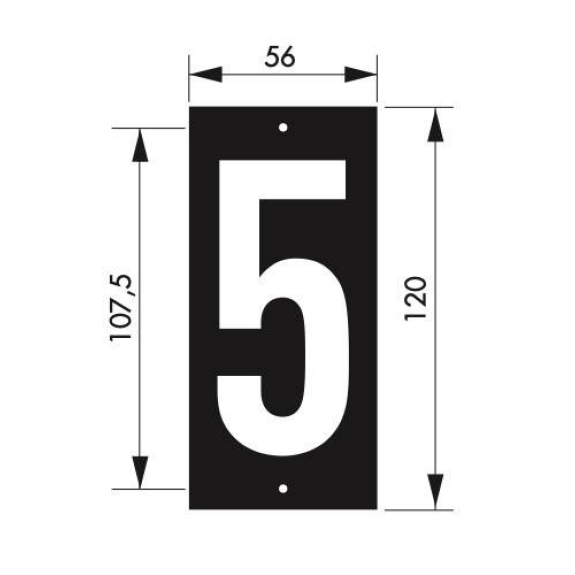 Plaque signalétique 56x130mm 5" à visser"-Lire la description