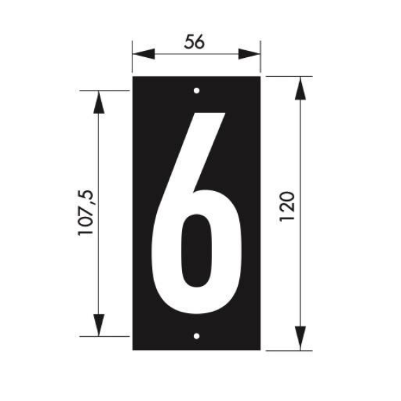 Plaque signalétique 56x130mm 6" à visser"-Lire la description