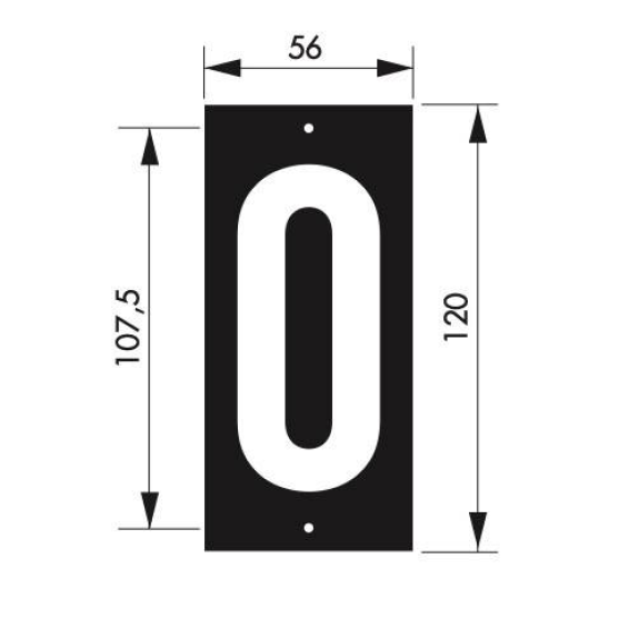 Plaque signalétique 56x130mm 0" à visser"-Lire la description