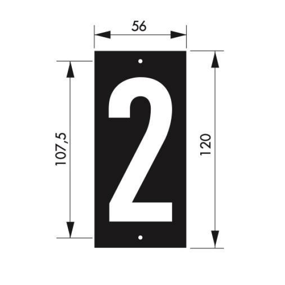 Plaque signalétique 56x130mm 2" à visser"-Lire la description