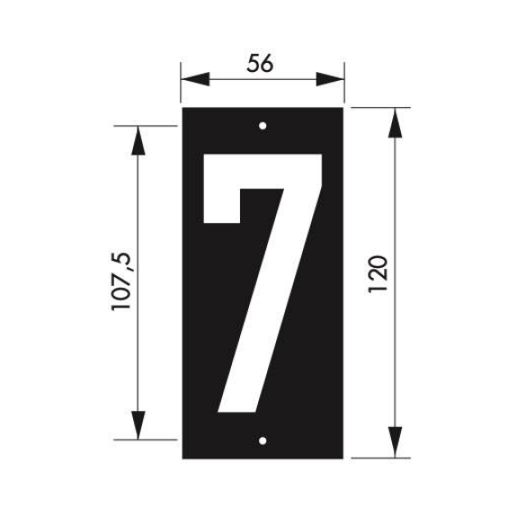 Plaque signalétique 56x130mm 7" à visser"-Lire la description