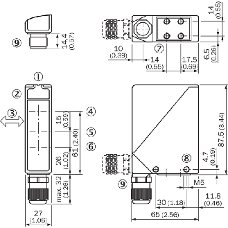 Cellule EAP PNP/NPN P=2,5m IR E.test Tempo / Bornier-Lire la description