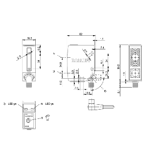 Cellule Bar. reflex PNP P=18m LR LO/DO / M12 4P-Lire la description