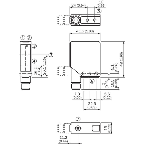 Cellule Directe PNP/NPN P=30-200mm Laser LO/DO / M12 5P-Lire la description