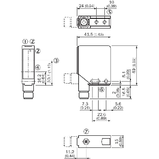 Cellule Directe PNP/NPN P=30-200mm Laser LO/DO / M12 5P-Lire la description