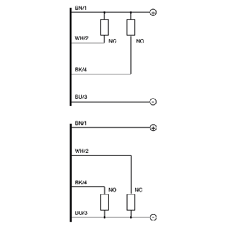 Cellule EAP NPN/PNP P=500mm IR NO+NF 50x50mm / M12 4P-Lire la description