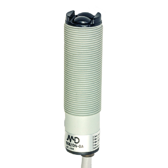 Cellule Bar. reflex M18 NPN P=5m IR LO/DO Plast. Axial / Câble 2m-Lire la description
