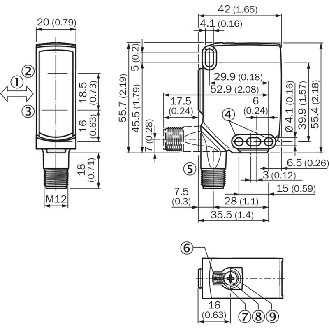 Cellule EAP PNP/NPN P=500mm Teach IO-Link PinPoint LO/DO / M12 4P-Lire la description